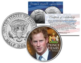Prince Harry Colorized Jfk Kennedy Half Dollar U.S. Coin - Prince Harry Of Wales - £6.82 GBP