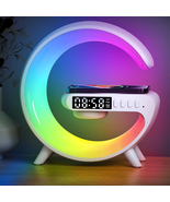 All-In-One Smart Bedside Lamp: 15W Fast Wireless Charger, Alarm Clock &amp; ... - €24,79 EUR