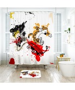 Calvin And Hobbes 07 Shower Curtain Bath Mat Bathroom Waterproof Decorative - £17.97 GBP+