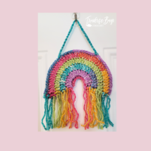Crochet rainbow wall hanging PATTERN ONLY - £6.31 GBP