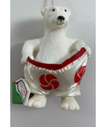Vintage Hallmark Keepsake Christmas Ornament Polar Bear Shorts 1989 Dad - $12.86