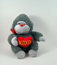 Animal Adventure Plush Gorilla Holding a Heart That&#39;s Says XOXO 8&quot; - £6.26 GBP