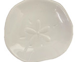 White Sandollar Glazed Ceramic Trinket Jewelry Catchall Tray 6 inch NWT - $8.35