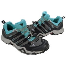 ADIDAS Traxion Trail Hiking Shoes Womens Sz 7.5 Climaheat M17470 Gray Black Blue - $49.43