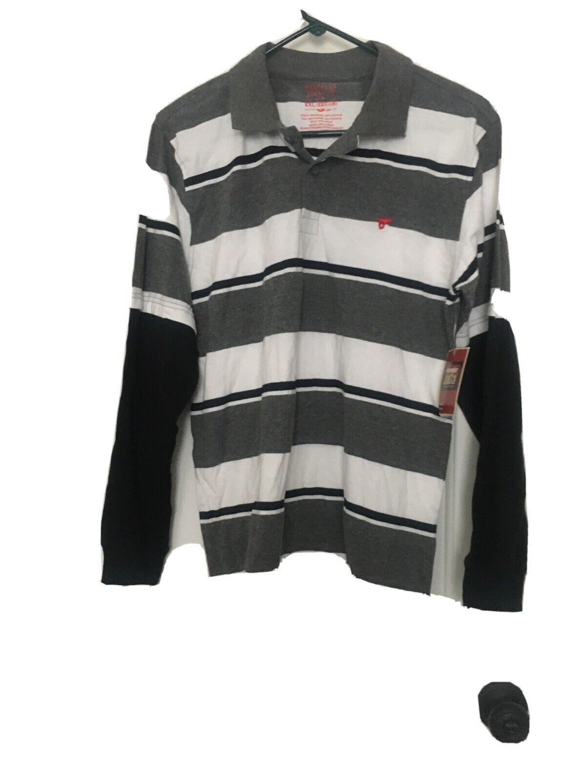 Wrangler Boys Multicolor Striped Long Sleeve Polo Shirt Casual Size 2XL - $32.69