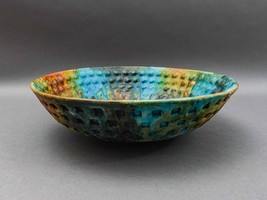 Alvino Bagni Italy For Raymor MCM Sea Garden Glazed Art Pottery 13&quot; Bowl... - £626.94 GBP
