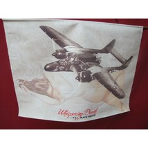 WWII Themed Banner Sign P-61 Black Widow Aviation Art Whispering Death - £23.22 GBP