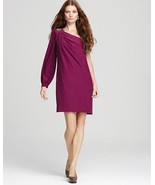 Trina Turk One Shoulder Dress Sz 2 Margenta - $85.93