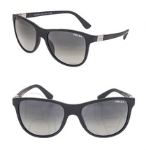PRADA 20S Square PR20SS Matte Black Plaque Sport Gradient Aviator Sunglasses Men - £149.43 GBP