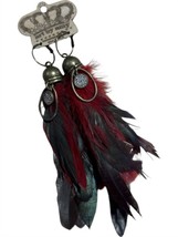 Art By Amy Labbe women's feathered earrings in Red & Green - £44.31 GBP