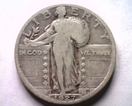 1927 Standing Liberty Quarter Good / Very Good G/VG Clashed Die Obverse Original - £9.59 GBP