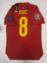 Koke #8 Spain 20/21 Euro Match Slim Red Home Soccer Jersey 2020-2021 - £72.38 GBP