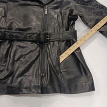 Jones New York Women's Black Genuine Leather Full Zip Coat Jacket Size XL image 6