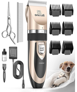 Dog Clipper Low Noise, Dog Grooming Kit with Rechargeable, Pet Shaver Co... - $51.44