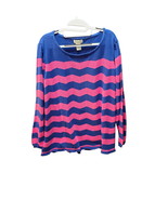 Caribbean Joe Womens Sweater Multicolor Size 2X 100% Cotton Pullover Lon... - $22.80