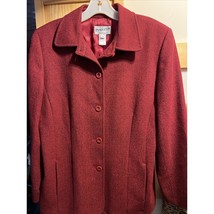 Pendleton Women’s Size 12 Red Wool Long Sleeve 5 Button Coat Blazer Outd... - £40.05 GBP