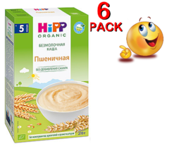 6 PACK - HIPP  WHEAT  CEREAL NO Milk Sugar FREE 5MONTH 200GR BABY FOOD N... - £66.18 GBP