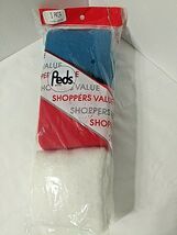 PEDS Acrylic Socks Vtg 3 Pr Red White Blue Fits Sz 10-13 Stretch Poly NEW - €39,06 EUR