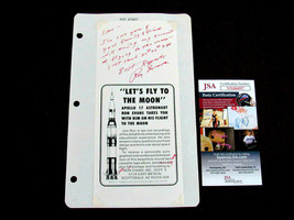 Ron Evans Apollo 17 Nasa Astronaut Signed Auto Vtg Let&#39;s Fly To The Moon Ad Jsa - £197.37 GBP