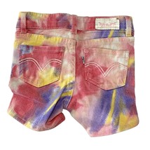 Vintage y2k Levis Girls Sz 2T Tie Tye Dye Jean Denim Shorts Multicolor P... - $26.94 CAD