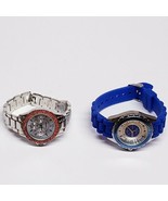 2 Geneva Platinum Watchs Chronograph Women&#39;s Silicone &amp; Stainless Steel ... - $304.56 MXN