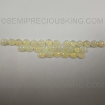 Natural Ethiopian Opal Round Cabochon 4mm Off-White Color VS Clarity Loose Gemst - £2.75 GBP