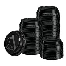 [100 Count] Disposable Plastic Dome Lids For 10, 12, 16, &amp; 20 Oz. Paper Hot Coff - $22.99