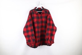 Vintage 90s Streetwear Mens 2XL Distressed Insulated Flannel Button Shir... - £46.62 GBP