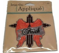 Iron-On FAITH Appliqué 1 piece - NEW SEALED - $9.89