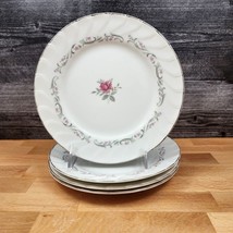 Royal Swirl Salad Plate Set of 4 by Fine China of Japan 7 5/8&quot; 20cm Dinn... - $37.99
