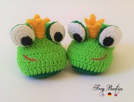 Baby Frog booties * Crochet newborn shoes* - £2.39 GBP