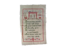 VTG Paragon NeedleCraft Partially Finished Cross Stitch Around Hearth Fireplace - $15.99