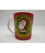 SNOOPY Peanuts Woodstock Christmas Mug/Cup Santa&#39;s Little Helper Holiday - £7.79 GBP