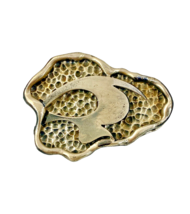 Coro Brutalist Costume Jewelry Brooch Modernist Pin Hammered 3D - $69.29