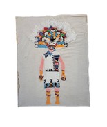 Vintage 1970s Crewel Embroidered Kachina Completed Unframed - $46.75