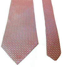 Brooks Brothers Basics Silk Necktie Pink Navy Checkered Print 57&quot; 3.75&quot;  - £15.98 GBP