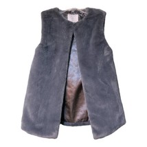 Primark Youth Girls Gray Fur Plush 1 Top Button Vest Size 10/11 Years - £7.82 GBP