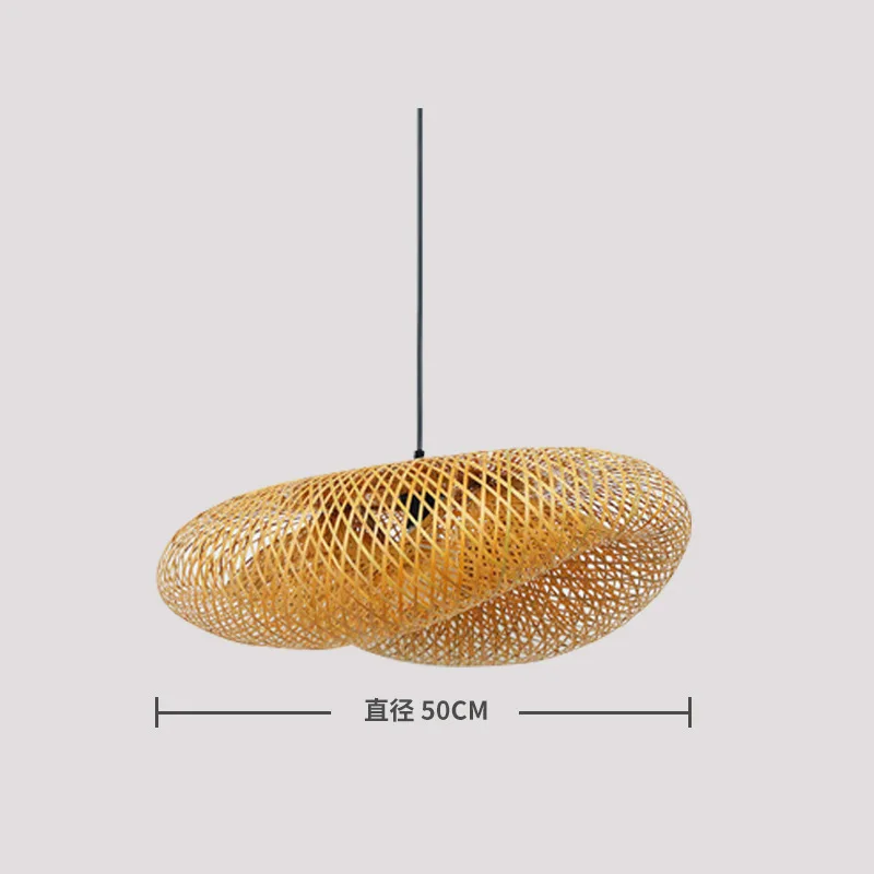 Bamboo Weaving Chinese Styles Chandeliers   Rattan Wicker E27 Hand-Wovens  Home  - £177.79 GBP