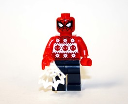 Gift Minifigure Spider-Man Sweater Christmas Holiday DC Comic Fast Ship - £4.75 GBP