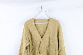 Vtg 50s Streetwear Mens S Thrashed Blank Wool Knit Kurt Cobain Cardigan Sweater - £73.94 GBP