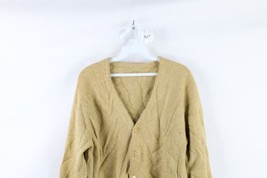 Vtg 50s Streetwear Mens S Thrashed Blank Wool Knit Kurt Cobain Cardigan Sweater - £70.60 GBP