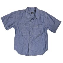 VTG 80s/90s Liz Wear Chambray Work Shirt Blue Cotton Patch Pockets Hong ... - $49.45