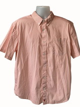 Cody James mens short sleeve button down orange white casual shirt size ... - $27.92