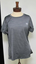 UMBRO Women&#39;s Gray Stretch Short Sleeve Athletic Top XL - $13.97