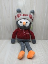 Spark Create Imagine Plush Gray Owl My 1st Winter Red Sweater Hat Crinkle Rattle - £4.68 GBP