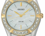 NEW* Seiko Solar SUP094 Mother of Pearl Dial Two-tone Stainless Ladies W... - $145.00