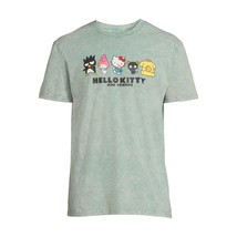 Hello Kitty Men’s Mineral Wash T-Shirt with Short Sleeves, Green Size L(42-44) - £14.81 GBP