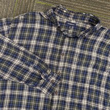 Croft &amp; Barrow XL Tall Plaid Flannel Shirt Blue Green White Menswear - $541.11 MXN