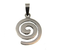 Solid 925 Sterling Silver Celtic Irish Gaelic Swirl/Spiral Knot Charm Pendant - £14.12 GBP