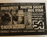 Inner space Vintage tv guide Print Ad Dennis Quaid Martin Short Meg Ryan... - $5.93
